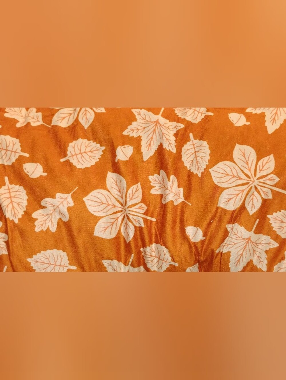 Autumn Leaf Print Body Pillow - Orange